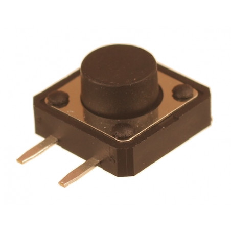 Mikroprzycisk THT P242 12x12x6.5mm czarny