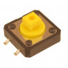 Mikroprzycisk P227 12x12x7.3mm żółty