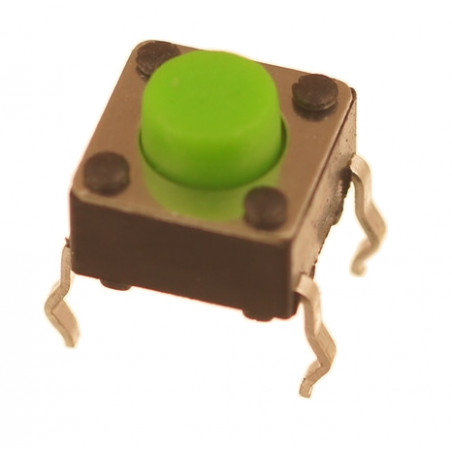 Mikroprzycisk THT P054 6x6x5mm zielony