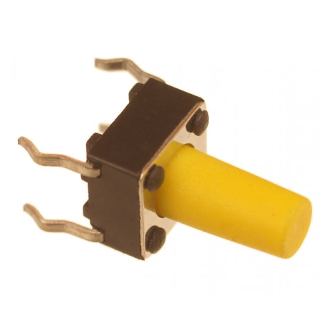 Mikroprzycisk THT P057 6x6x10mm żółty