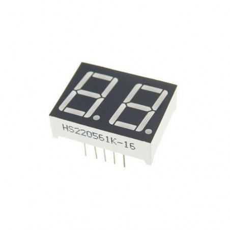 Wyświetlacz 7 segment czerwony 14mm katoda 2 cyfry