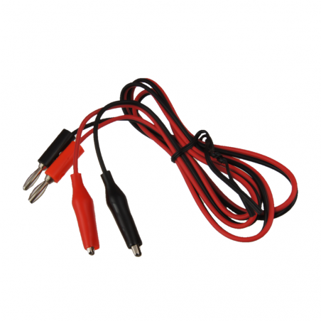 Kable pomiarowe wtyk BANAN - krokodylek 100cm podwójne