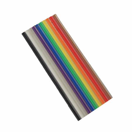 Przewód taśmowy kolorowy 10 żyłowy IDC 1m