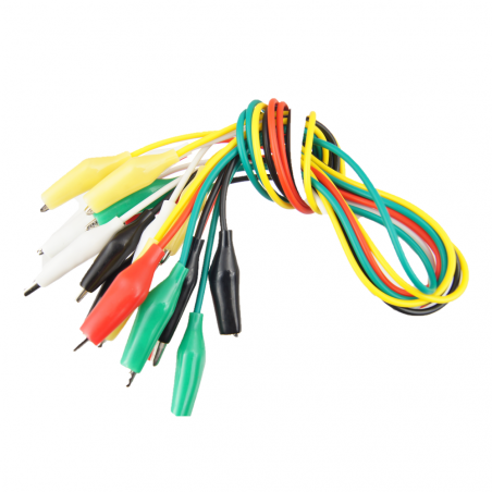 Przewody pomiarowe z krokodylkami 10 sztuk 50cm