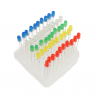 Zestaw LED 3mm 5 kolorów przewlekane 50szt.