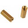 M3*12MM Hexagon Brass Cylinder - Golden 10 pcs