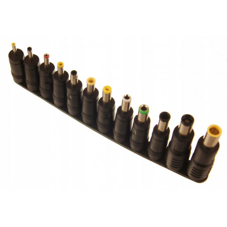 Uniwersalne końcówki zasilaczy, adaptery 12 szt.