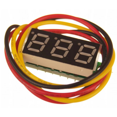Woltomierz DC LED 0.28 inch żółty 0-99,9V