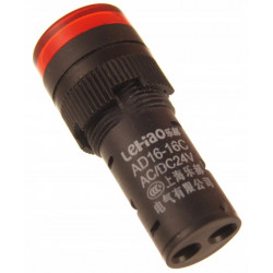 Kontrolka zasilania 16mm 24V czerwona AD16-16