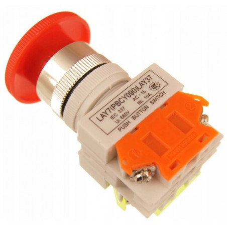 Przycisk bezpieczeństwa awaryjny LAY37-11ZS grzyb czerwony
