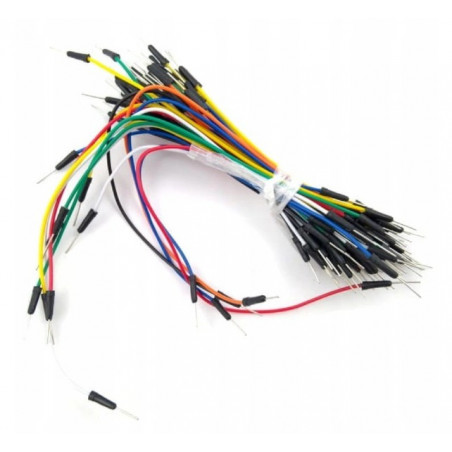 Przewody do płytek stykowych męski - męski 65 szt.