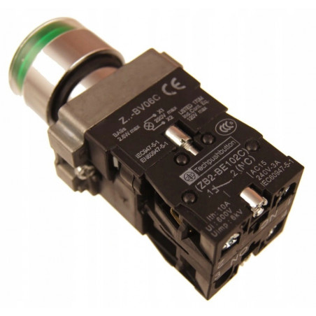 Przycisk okrągły z podświetleniem BW3365C zielony