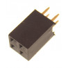 Listwa kołkowa 2x2 żeńska 2,54mm czarna 2 szt.