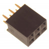 Listwa kołkowa 2x3 żeńska 2,54mm czarna 2 szt.