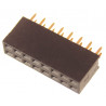 Listwa kołkowa 2x8 żeńska 2,54mm czarna 2 szt.