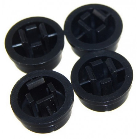 Tact Switch 12x12x7.3mm nakładka klawisz czarna 4 szt.