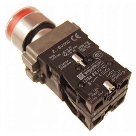 Przycisk okrągły z podświetleniem BW3365C czerwony