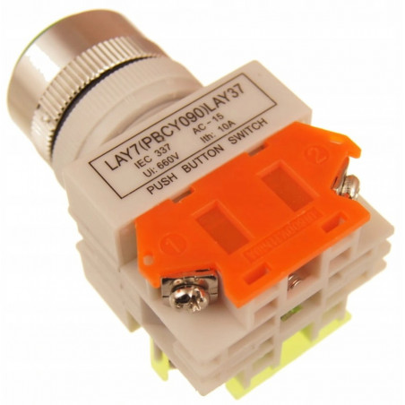 Przycisk płaski chwilowy LAY37-11BN zielony