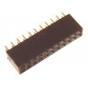 Listwa kołkowa 2x11 żeńska 2,54mm czarna 2 szt.
