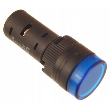 Kontrolka zasilania 16mm 24V okrągła niebieska AD1