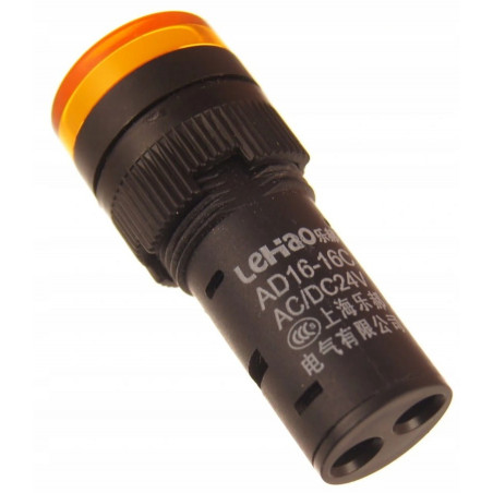 Kontrolka zasilania 16mm 24V żółta AD16-16