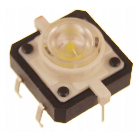 Mikroprzycisk P203 12x12 podświetlany biały