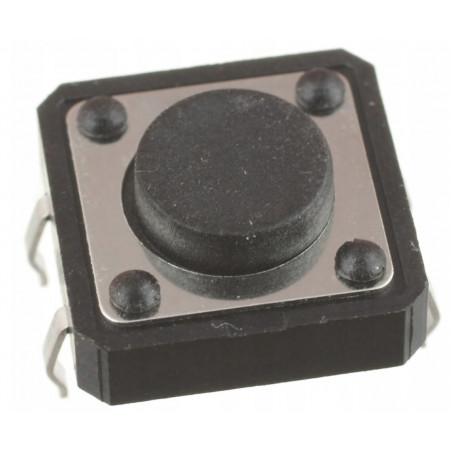 Mikroprzycisk THT P086 12x12x5 czarny