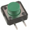 Mikroprzycisk THT P090 12x12x7 zielony