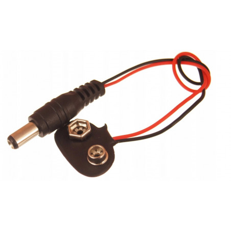 Klips na baterię 9V z wtykiem DC 5.5/2.1mm