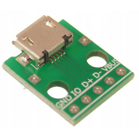 Moduł Mikro USB na dip 5 pin przejściówka