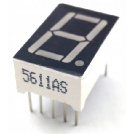 Wyświetlacz 7 segment czerwony 14mm katoda 1 cyfra