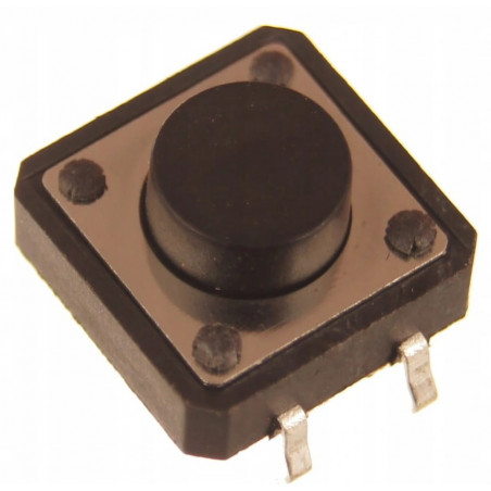 Mikroprzycisk THT P201 12x12x6mm czarny 2 szt
