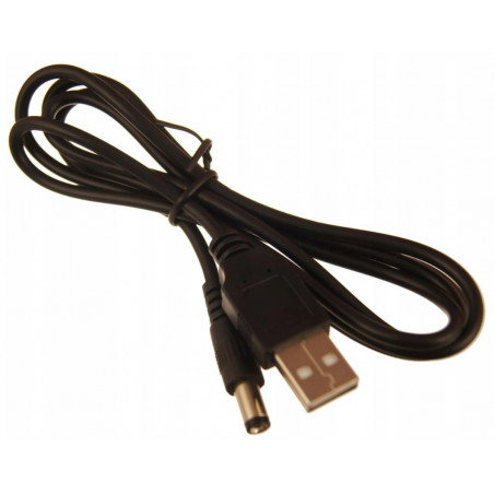 Przewód kabel USB – wtyk zasilania 5.5*2.1 DC