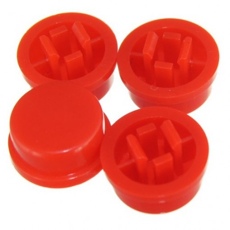 Tact Switch 12x12x7.3mm nakładka klawisz czerwona 4 szt.