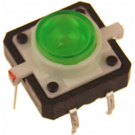 Mikroprzycisk P206 12x12 podświetlany zielony