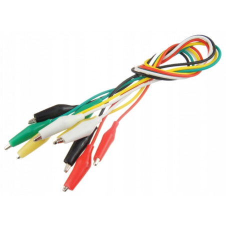 Przewody z krokodylkami zestaw krokodylków 5szt