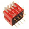 Przełącznik kątowy 4 pozycyjny DIP 2.54mm