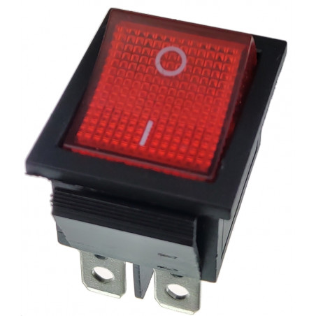 Przełącznik kołyskowy z podśw. KCD4 6pin czerwony
