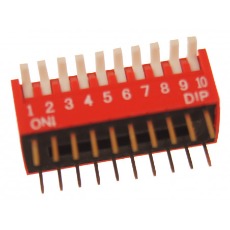Przełącznik kątowy 10 pozycyjny DIP 2.54mm