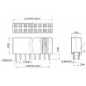 Listwa kołkowa 2x3 żeńska 2,54mm czarna 2 szt.