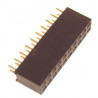 Listwa kołkowa 2x10 żeńska 2,54mm czarna 8 szt.
