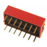 DS-07 DIP SWITCH 7 pozycyjny czerwony 6 szt.