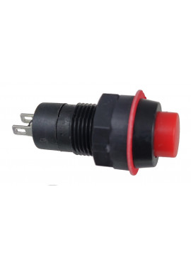 Przycisk chwilowy 10mm okrągły DS-213 1A 250V czerwony