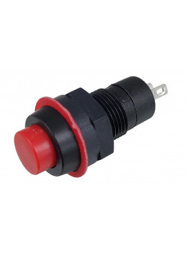 Przycisk chwilowy 10mm okrągły DS-213 1A 250V czerwony