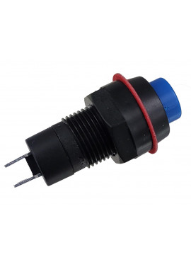 Przycisk chwilowy 10mm okrągły DS-213 1A 250V niebieski