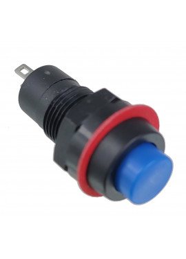 Przycisk chwilowy 10mm okrągły DS-213 1A 250V niebieski