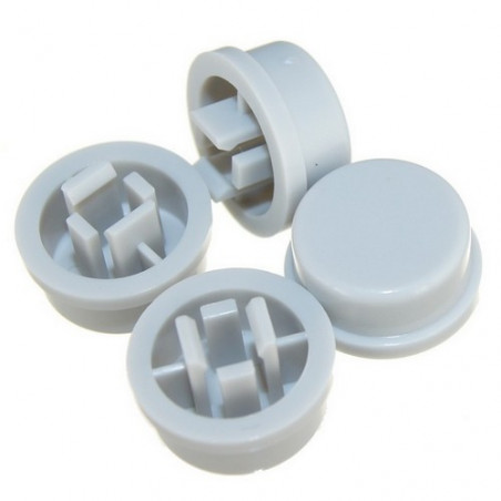 Tact Switch 12x12x7.3mm nakładka klawisz szara 4szt.