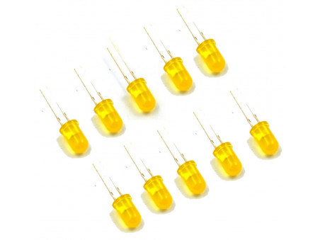 Dioda LED 5mm żółta - 10 szt.