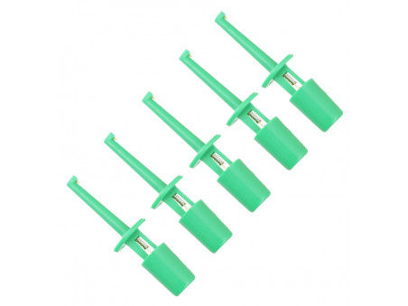 Chwytak pomiarowy haczyk pazurkowy sonda zielony 5 szt.