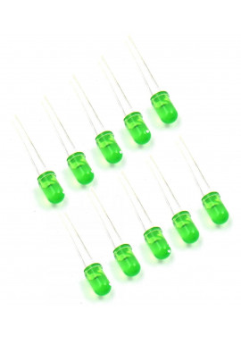 Dioda LED 3mm zielona - 10 szt.
